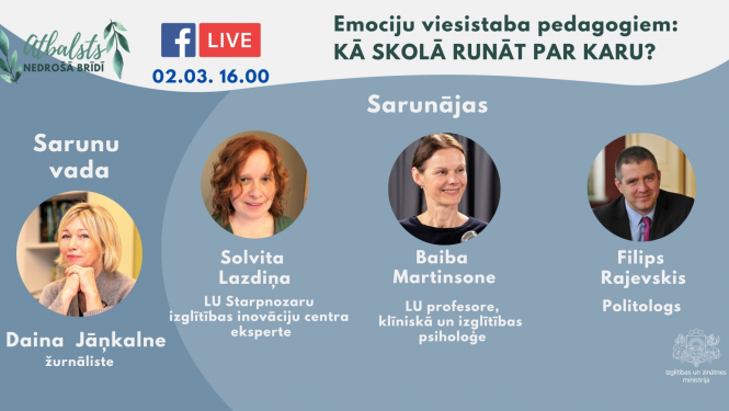 Emociju viesistabas reklāma "Kā skolā runāt par karu"