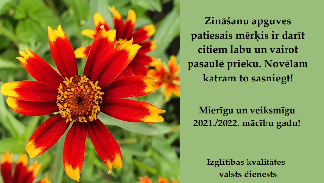 Izglītības kvalitātes valsts dienests sveic Zinību dienā!